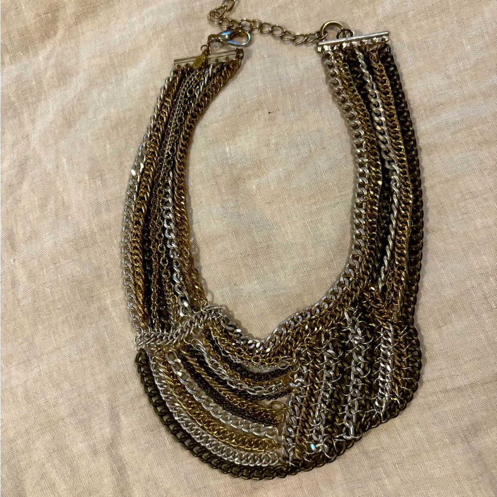 Multi-metals, Gold and Silver Chain Necklace